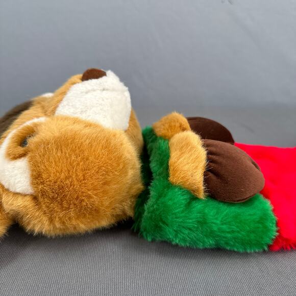 Reindeer Christmas Stocking 21" Plush 3D Cabincore Cottagecore Rustic Deer Head - Picture 6 of 15